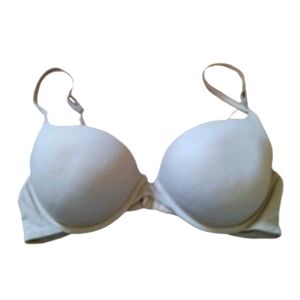 Padded Push up bra Tan w/ Blk floral pattern inside